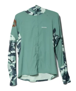 Simms Fishing Products WOMEN'S Trouts X Simms W's Bicomp Fishing Hoody - Woodland Camo Avalon