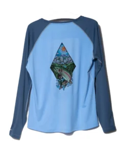 Simms Fishing Products Trouts X Simms Women's Solarflex Crewneck - Cornflower Heather