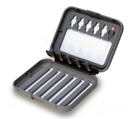 C&F Design Small 6-Row Fly Box With Midge Threaders FLY BOXES 3 C&F Design Small 6-Row Fly Box With Midge Threaders FLY BOXES
