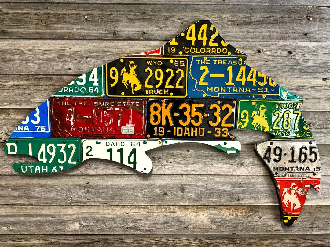 Cody's Fish License Plate Creations - Trout 27 Cody's Fish License Plate Creations - Trout