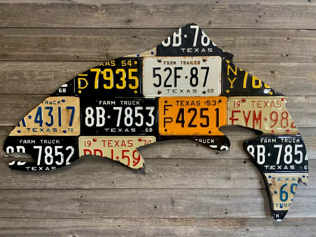 Cody's Fish License Plate Creations - Trout 26 Cody's Fish License Plate Creations - Trout