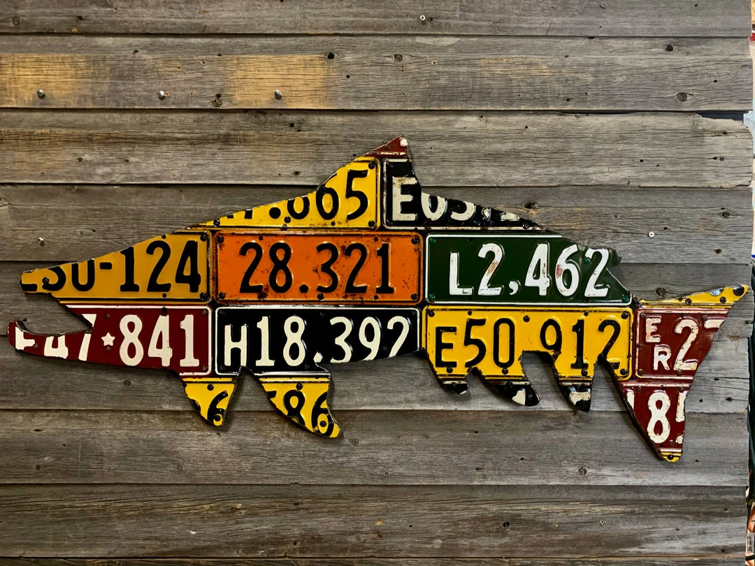Cody's Fish License Plate Creations - Trout 18 Cody's Fish License Plate Creations - Trout