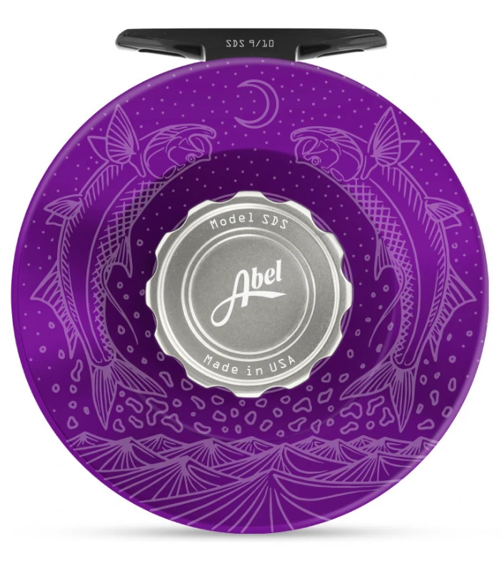 Abel Reels Abel Sealed Drag Salt (SDS) Fly Reel - Custom 9/10 Purple Underwood Moondance 3 Abel Reels Abel Sealed Drag Salt (SDS) Fly Reel - Custom 9/10 Purple Underwood Moondance