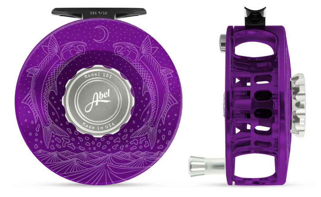 Abel Reels Abel Sealed Drag Salt (SDS) Fly Reel - Custom 9/10 Purple Underwood Moondance 4 Abel Reels Abel Sealed Drag Salt (SDS) Fly Reel - Custom 9/10 Purple Underwood Moondance