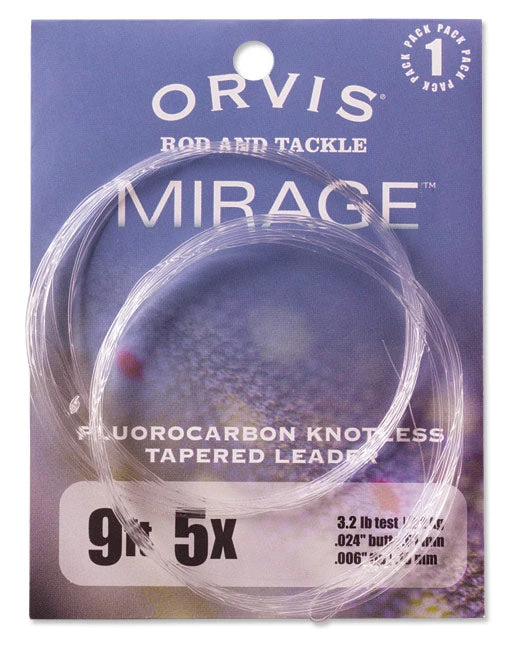 Orvis Fluorocarbon Mirage Trout Leader - 2 Pack 3 Orvis Fluorocarbon Mirage Trout Leader - 2 Pack