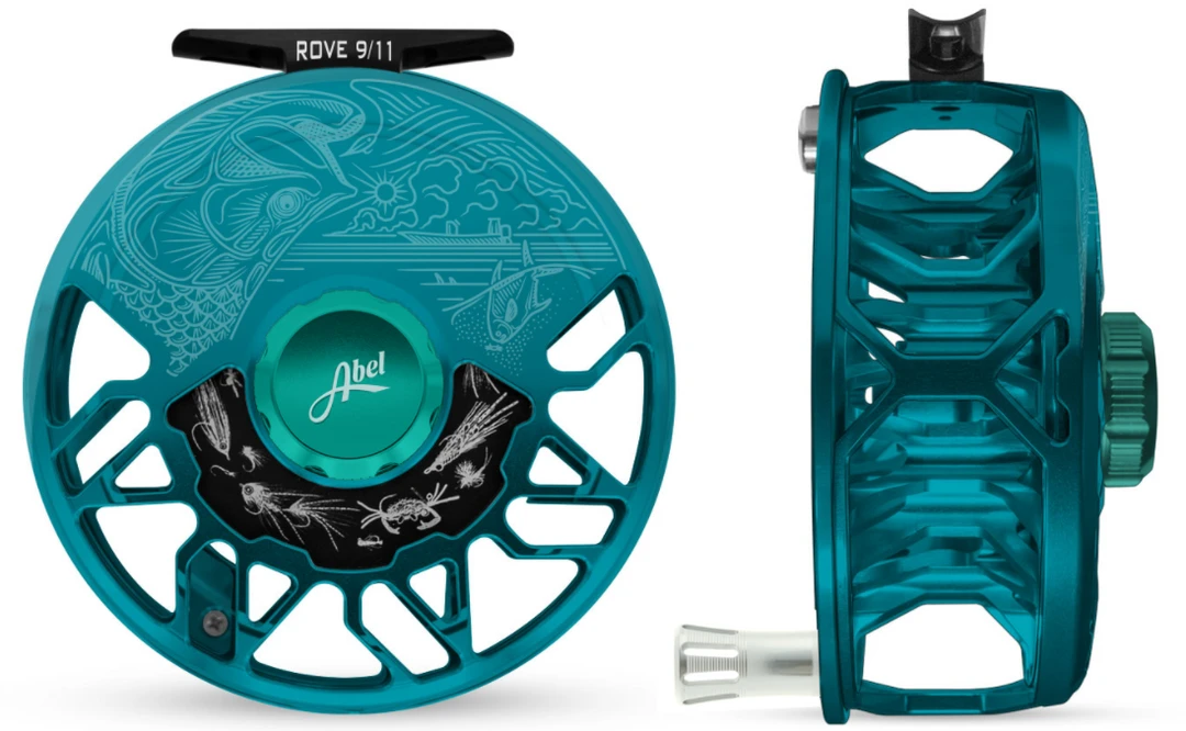 Abel Reels Abel Rove Fly Reel - Custom 9/11 Underwood Salt - Teal/Platinum 4 Abel Reels Abel Rove Fly Reel - Custom 9/11 Underwood Salt - Teal/Platinum