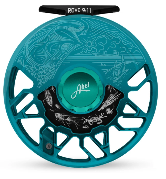 Abel Reels Abel Rove Fly Reel - Custom 9/11 Underwood Salt - Teal/Platinum 3 Abel Reels Abel Rove Fly Reel - Custom 9/11 Underwood Salt - Teal/Platinum
